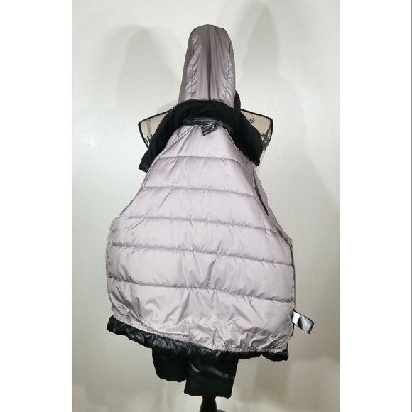 The North Face Logo-Print Cropped Pull Over Jacket, Black, Girl's Size M - Picture 6 of 9